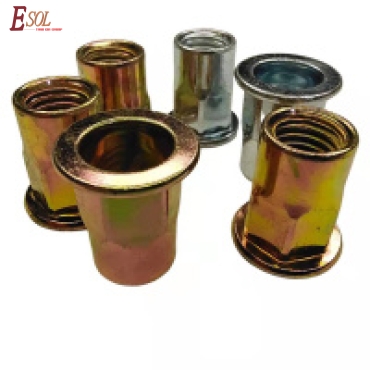 Vít Nut bằng thép không gỉ đầu phẳng nửa nửa hex cơ thể mở hạt đinh tán mù